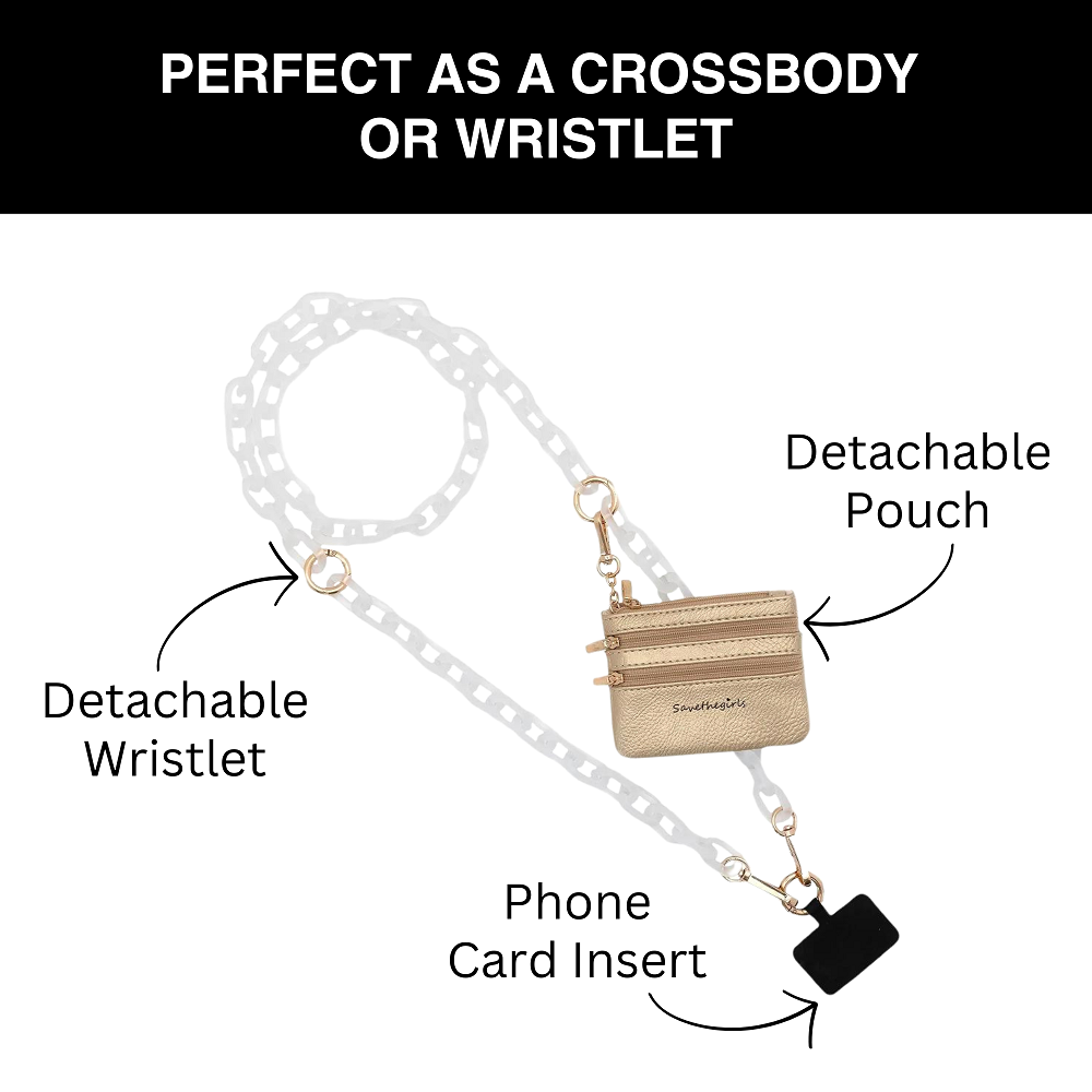 Hands-Free Phone Chain + Essentials Pouch