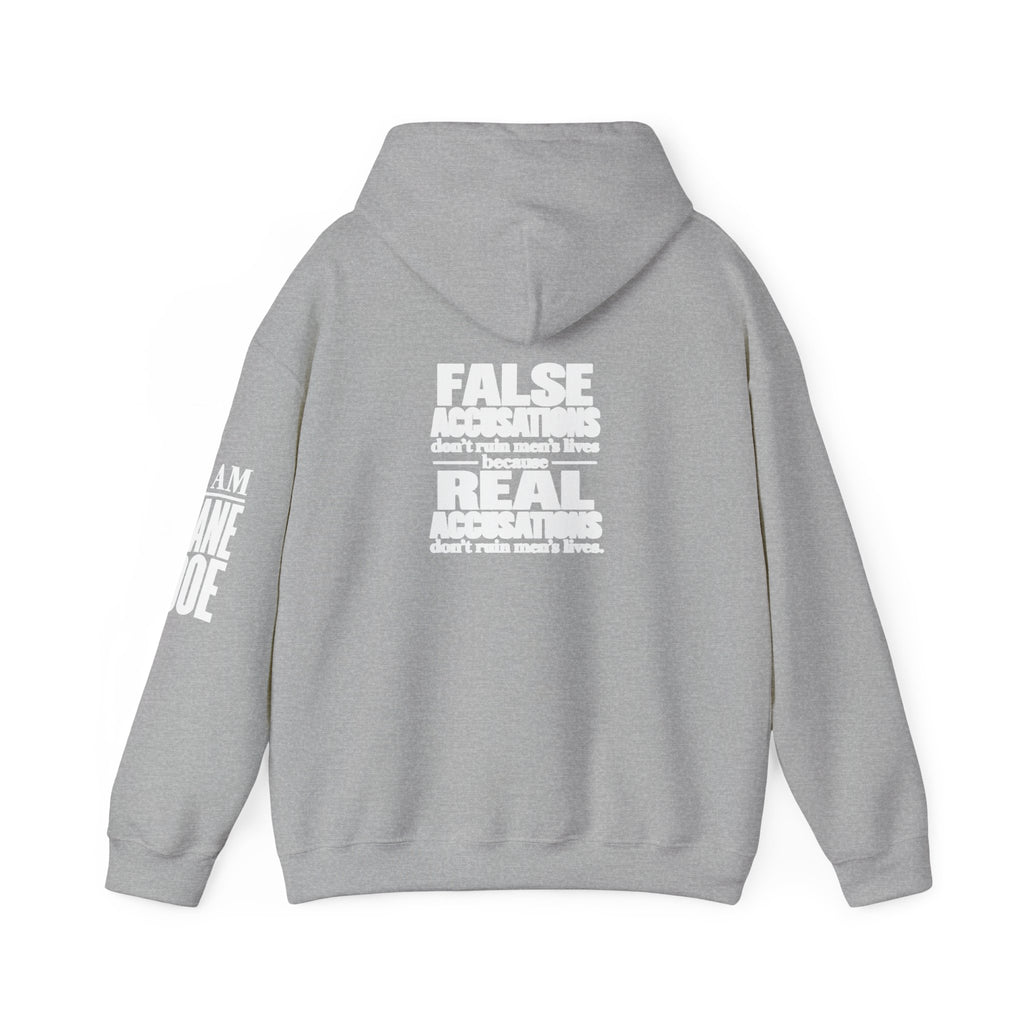 I AM JANE DOE / False Accusations Hoodie — Dark Colors