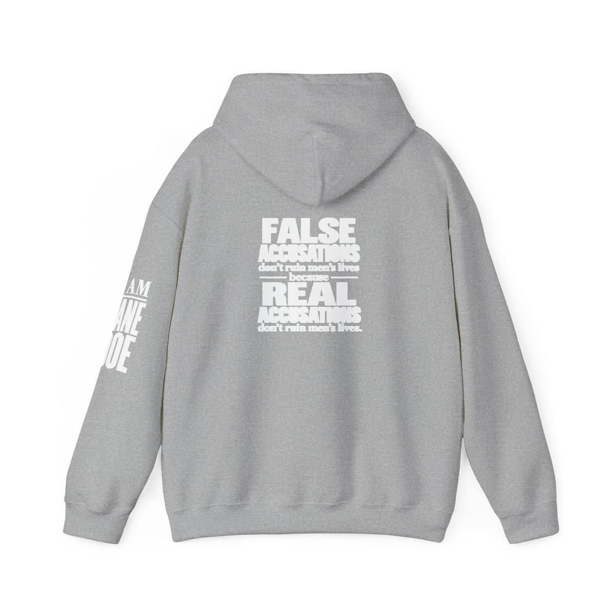 I AM JANE DOE / False Accusations Hoodie — Dark Colors