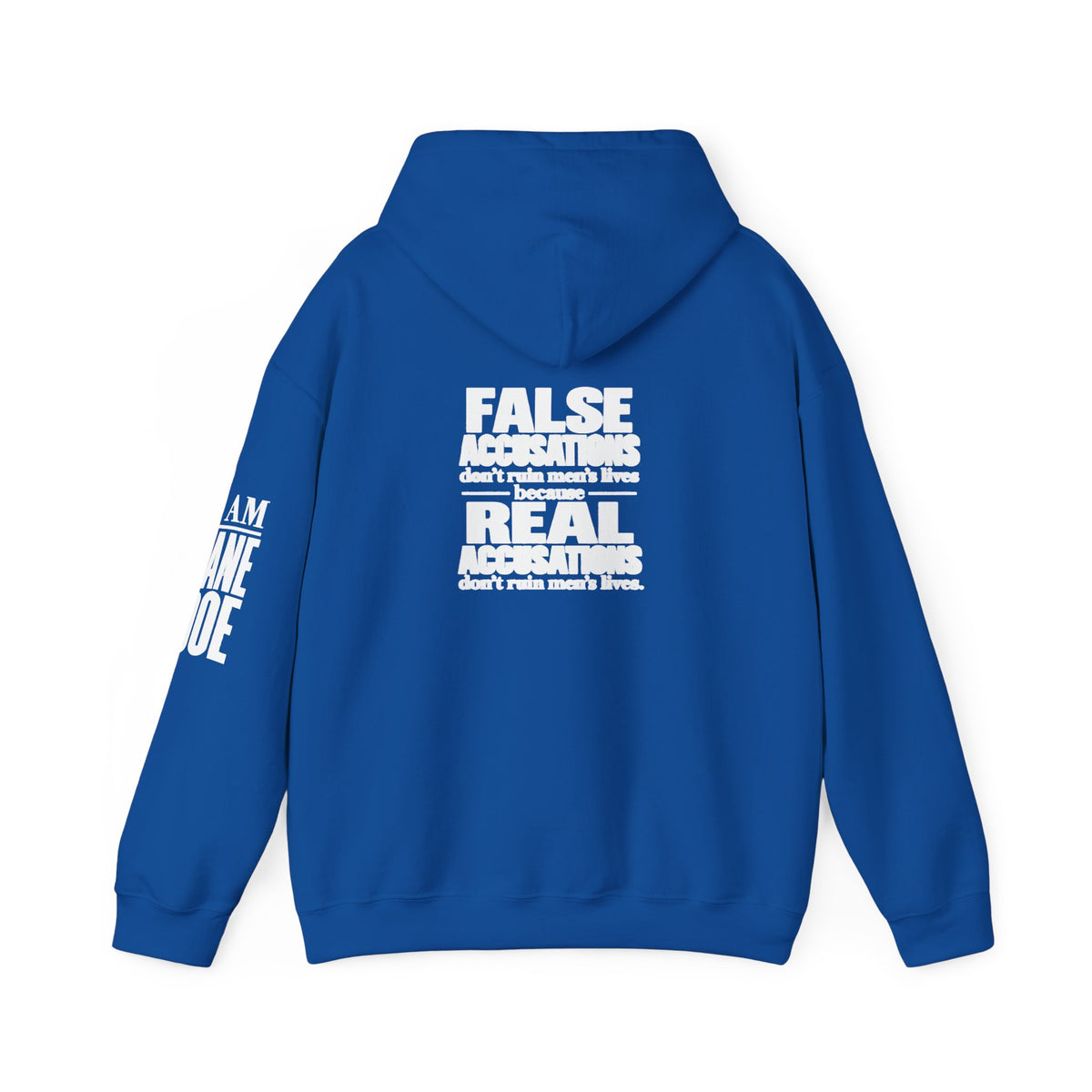 I AM JANE DOE / False Accusations Hoodie — Dark Colors