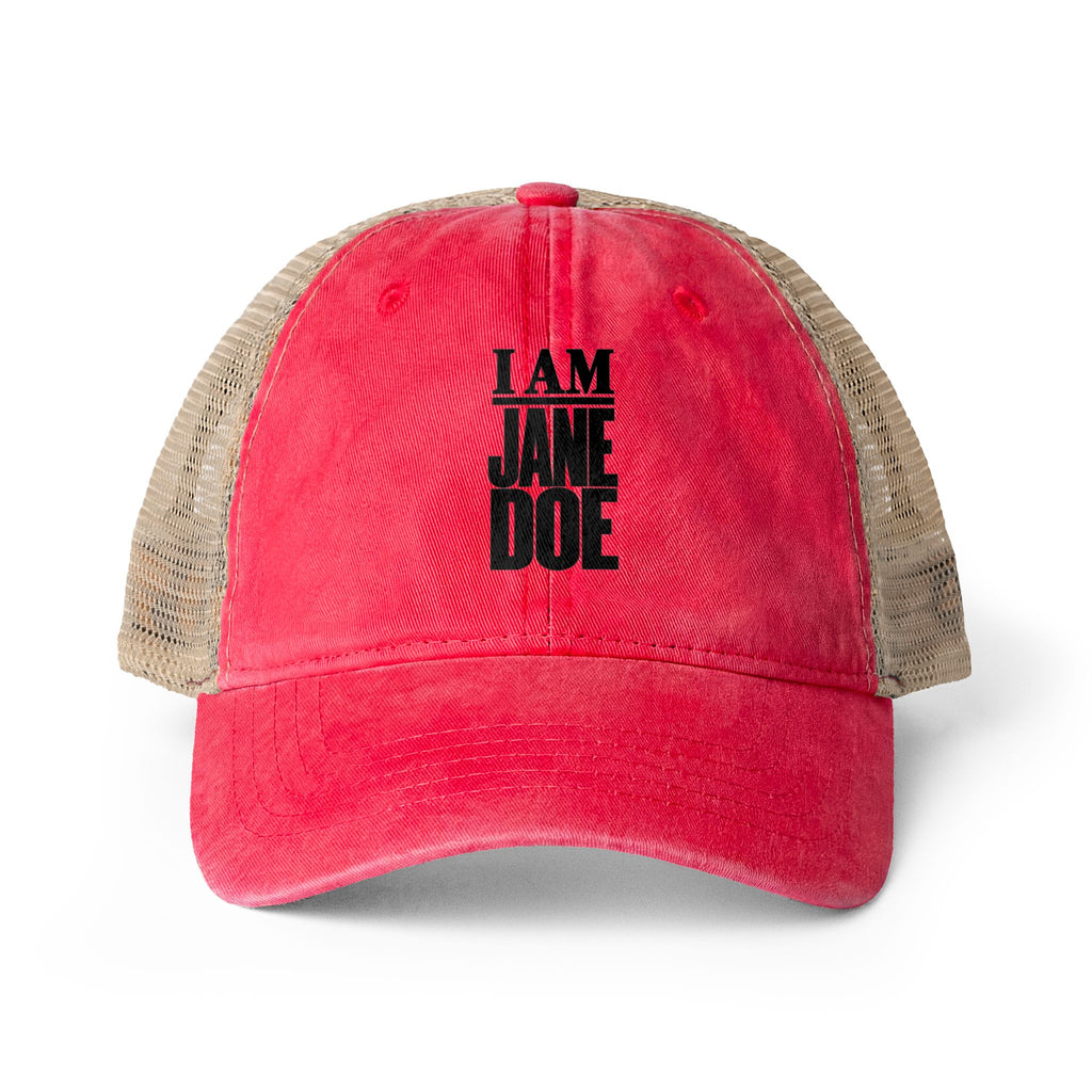 I AM JANE DOE Women's Washed Mesh-Back Cap