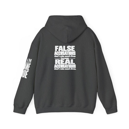 I AM JANE DOE / False Accusations Hoodie — Dark Colors