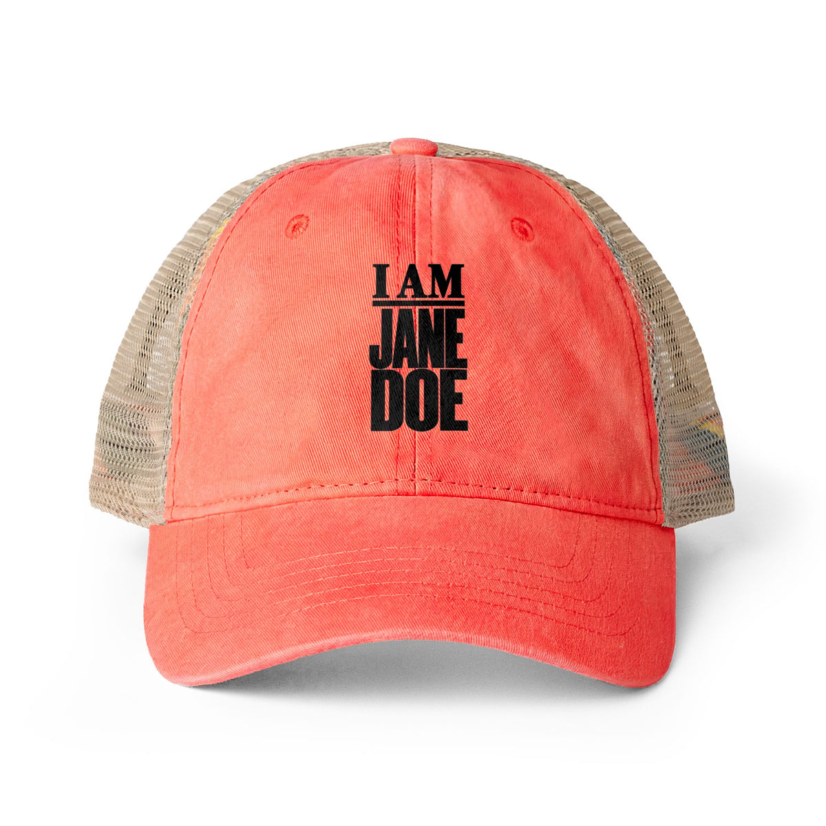 I AM JANE DOE Women's Washed Mesh-Back Cap