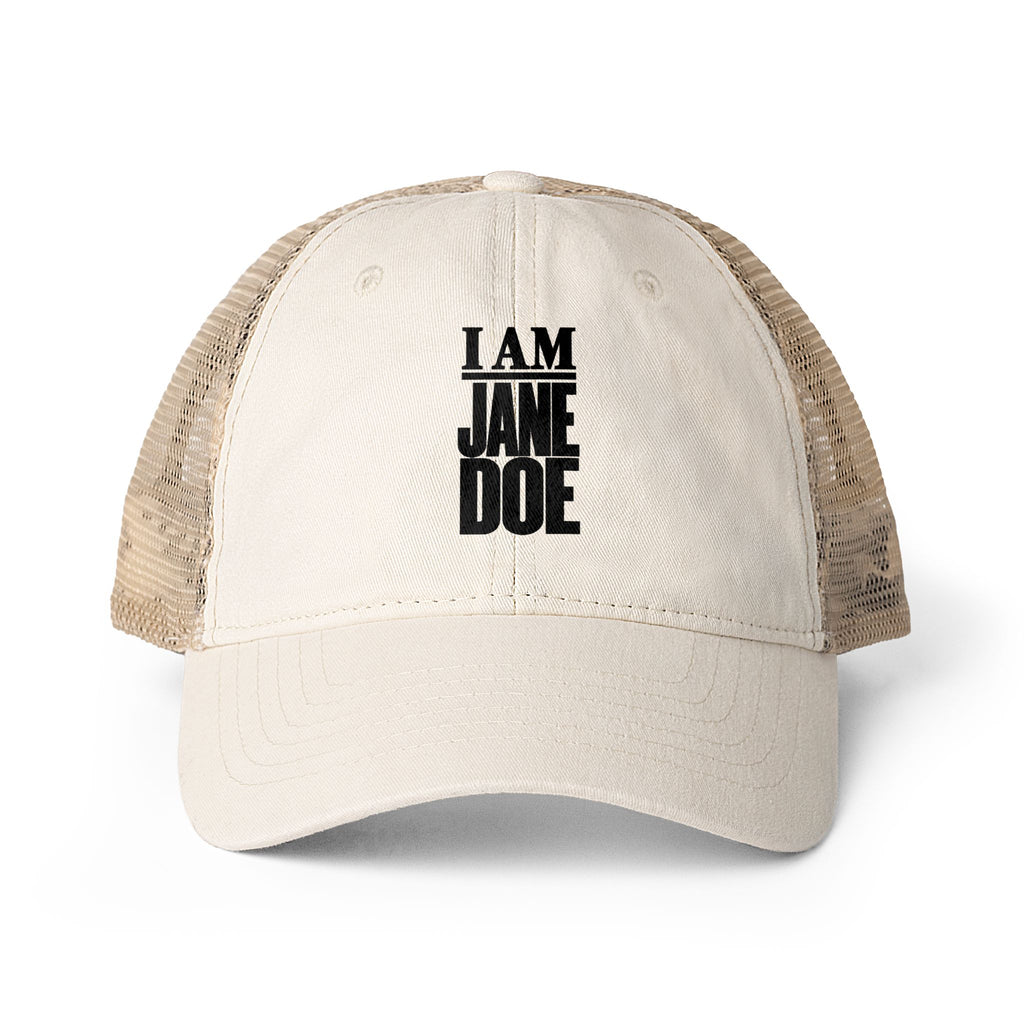 I AM JANE DOE Women's Washed Mesh-Back Cap