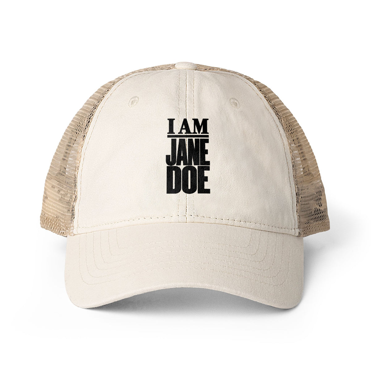 I AM JANE DOE Women's Washed Mesh-Back Cap