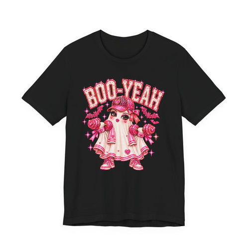 Boo-Yeah! Gym Ghost Tee — Halloween Workout Shirt