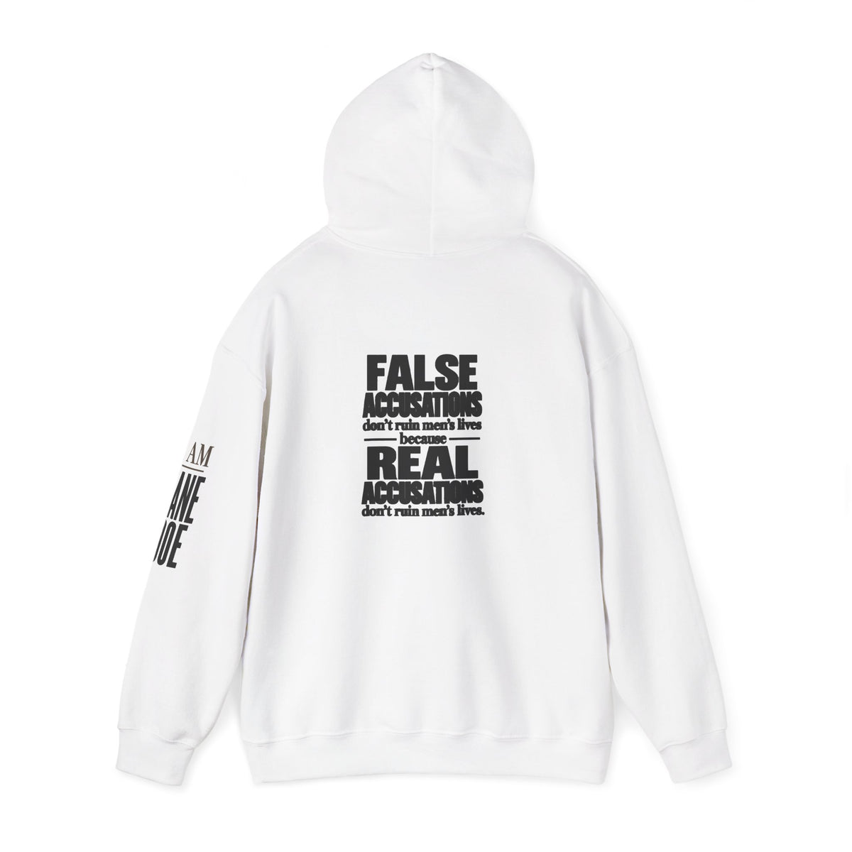 I AM JANE DOE Hoodie — Subtle Front-Only Design