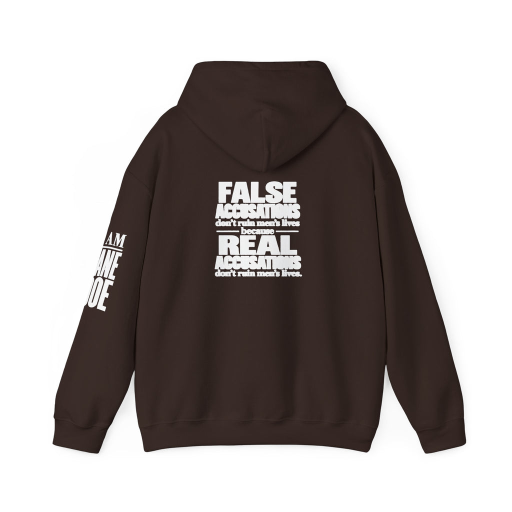 I AM JANE DOE / False Accusations Hoodie — Dark Colors