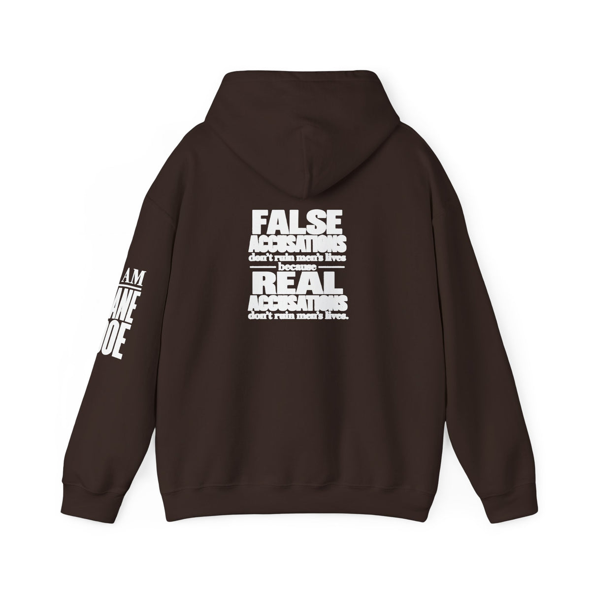 I AM JANE DOE / False Accusations Hoodie — Dark Colors