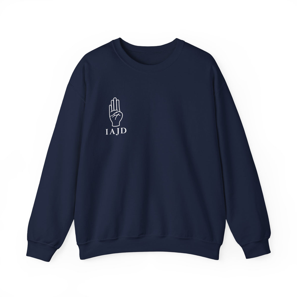 Crewneck Sweatshirt — "False Accusations Don’t Ruin People’s Lives. Real Accusations Don’t Ruin People’s Lives." Back Graphic