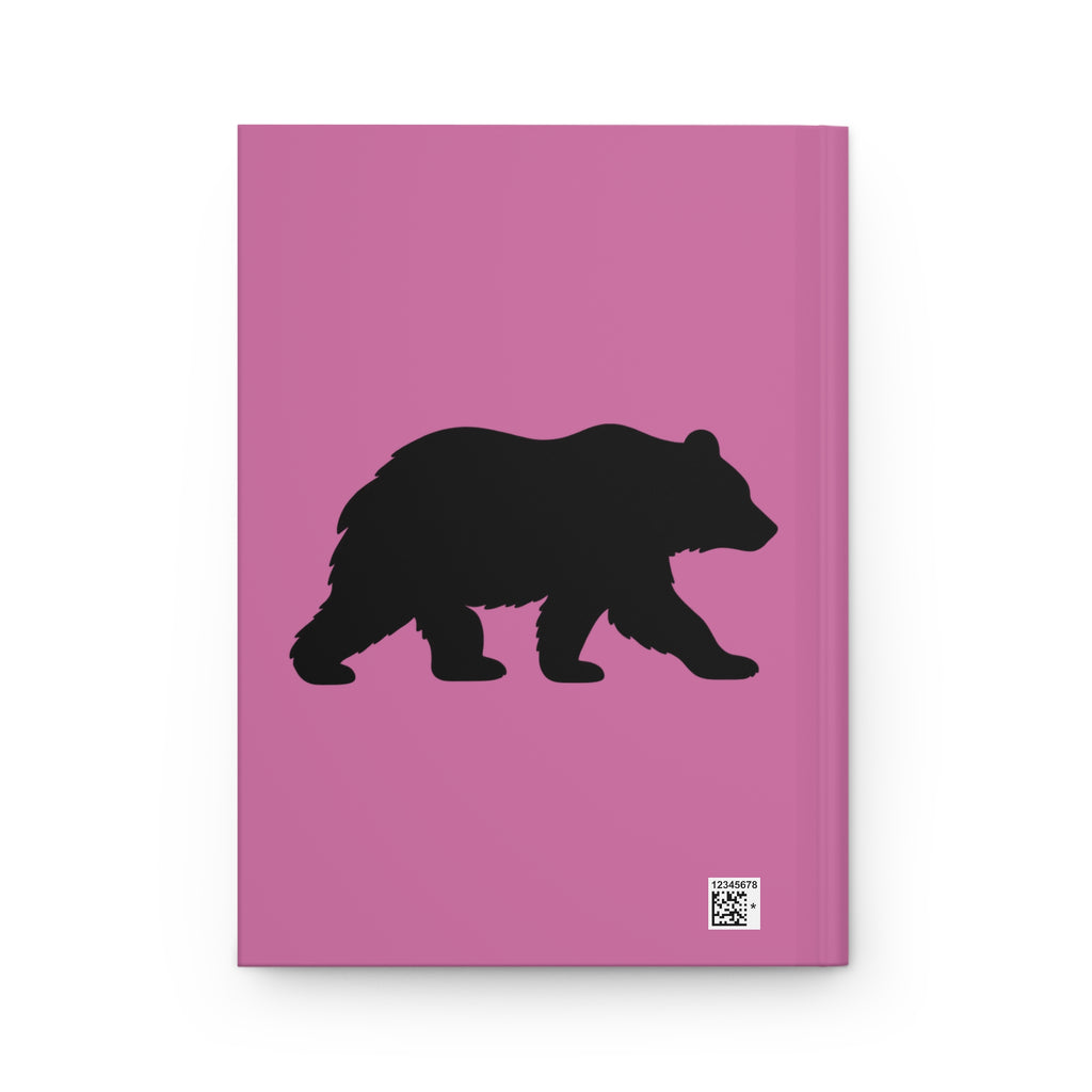 IAJD I AM JANE DOE Hardcover Journal— Lined Pink Notebook with Scout Hand Symbol & Bear Silhouette