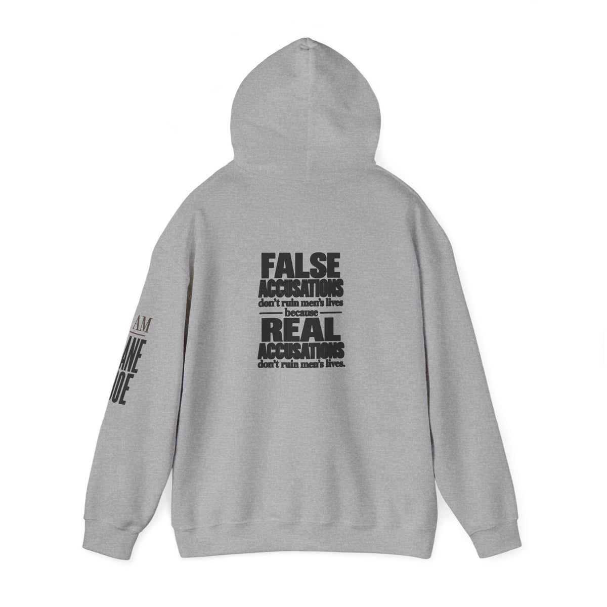 I AM JANE DOE Hoodie — Subtle Front-Only Design
