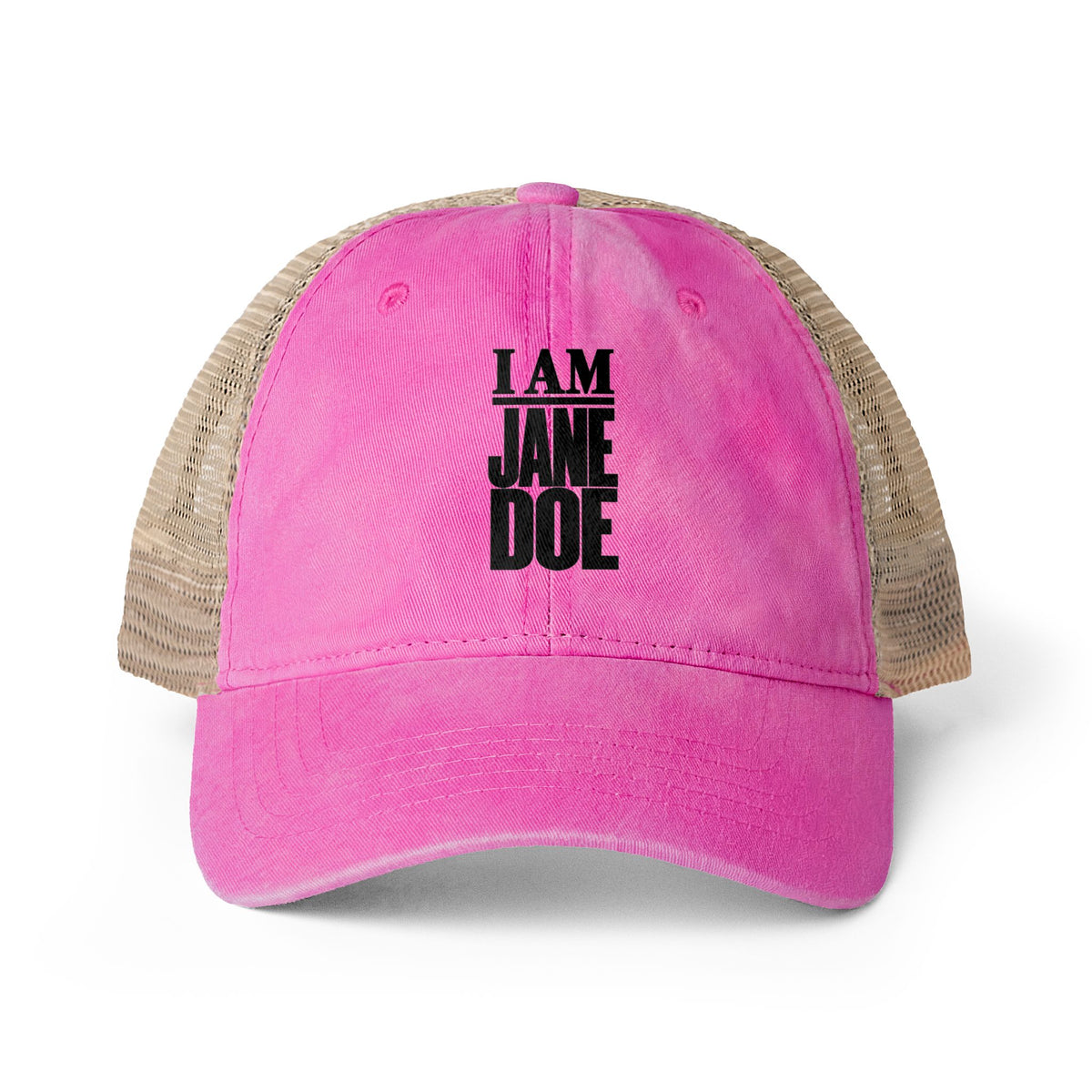 I AM JANE DOE Women's Washed Mesh-Back Cap