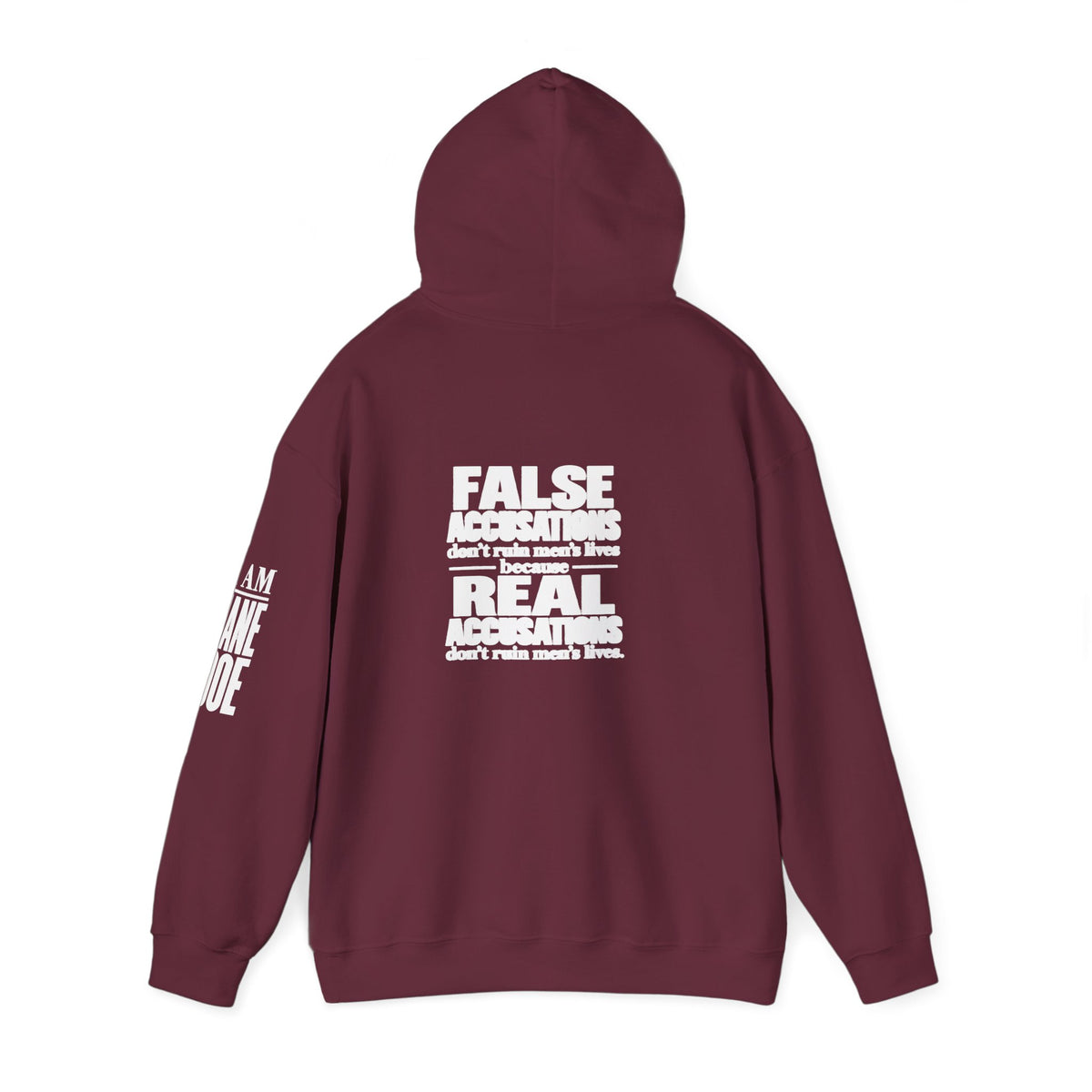 I AM JANE DOE / False Accusations Hoodie — Dark Colors