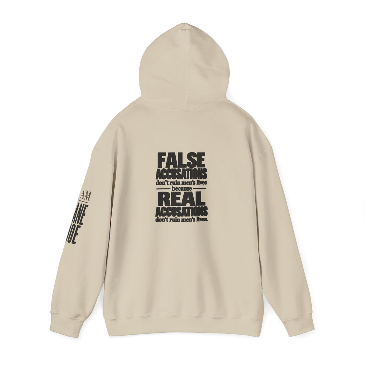 I AM JANE DOE Hoodie — Subtle Front-Only Design