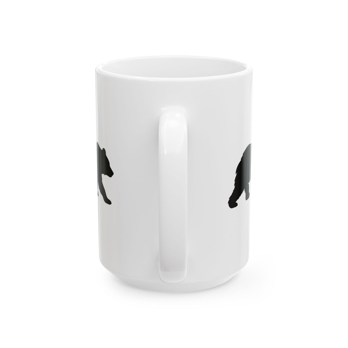 IAJD I AM JANE DOE & Hand Sign Ceramic Mug — Outdoorsman Coffee Cup with Bear Silhouette