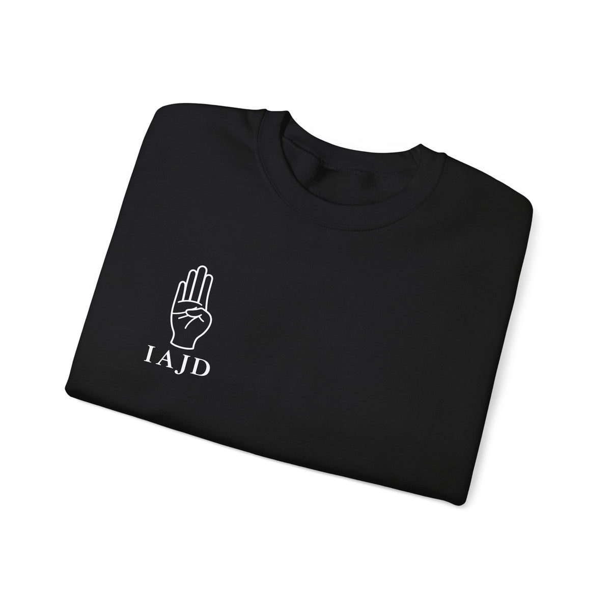 Crewneck Sweatshirt — "False Accusations Don’t Ruin People’s Lives. Real Accusations Don’t Ruin People’s Lives." Back Graphic