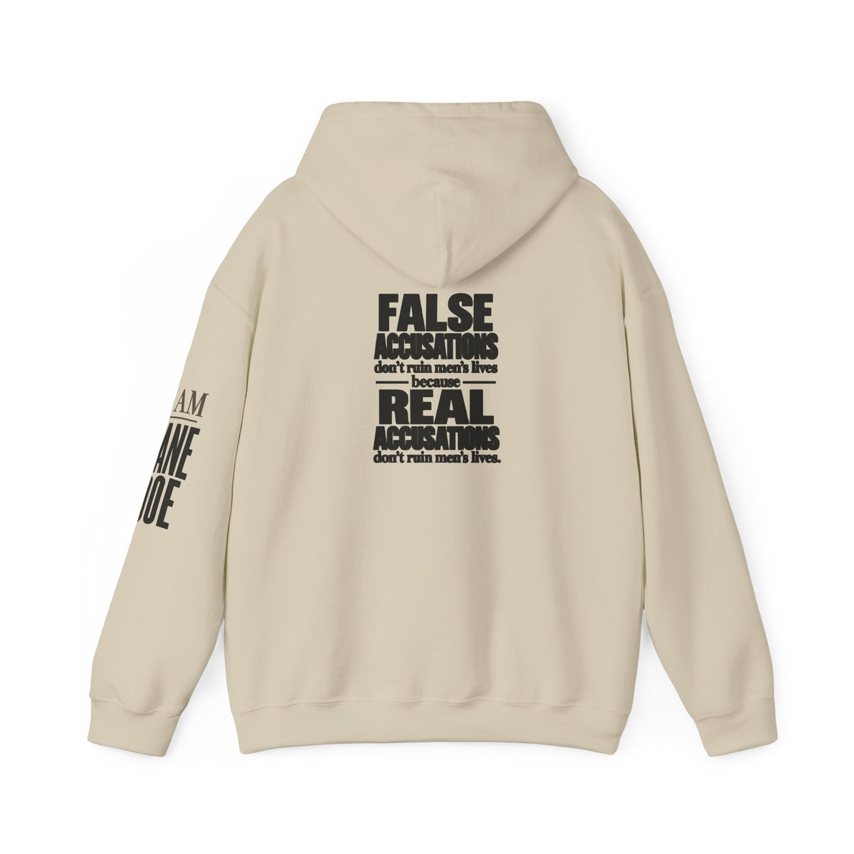 I AM JANE DOE Hoodie — Subtle Front-Only Design
