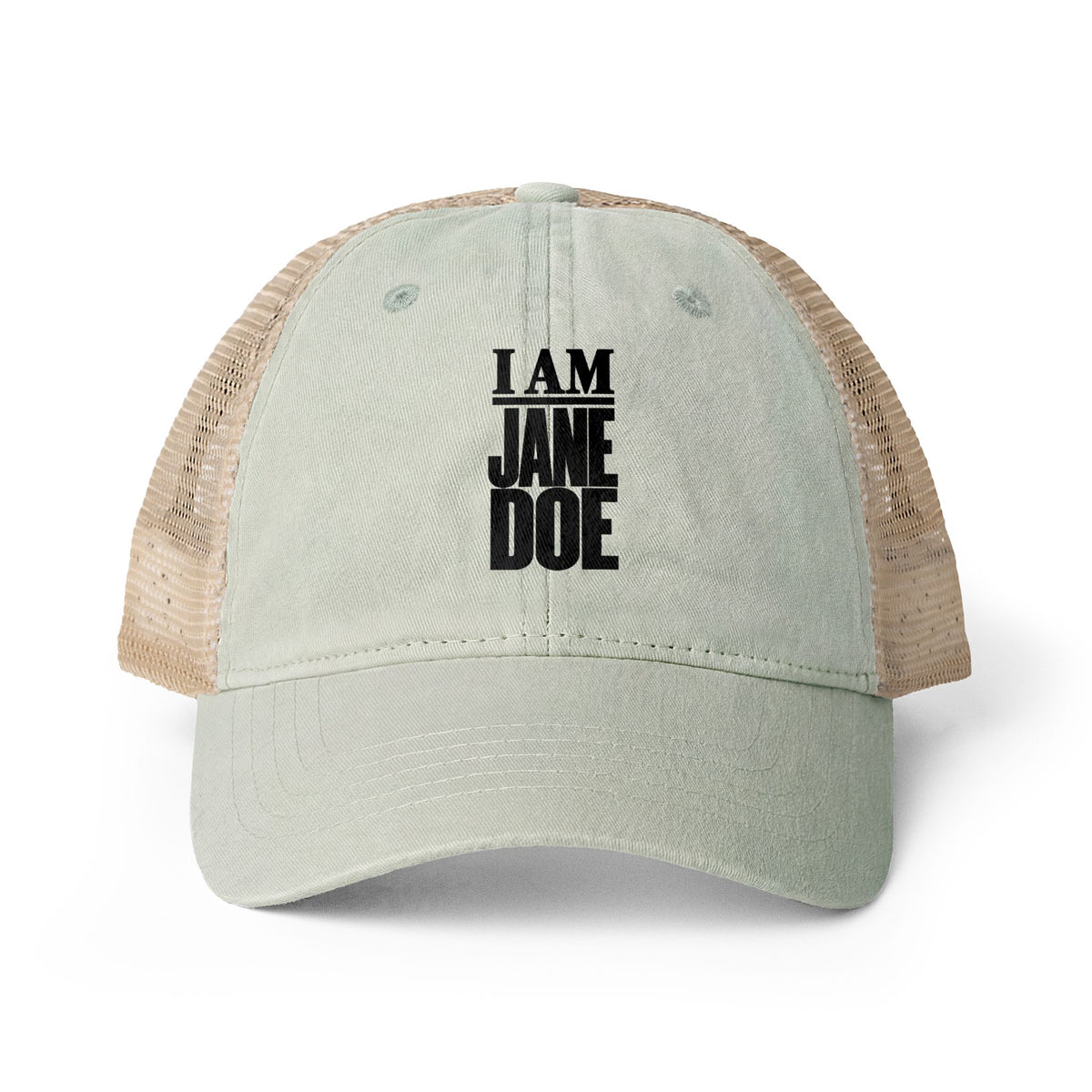 I AM JANE DOE Women's Washed Mesh-Back Cap