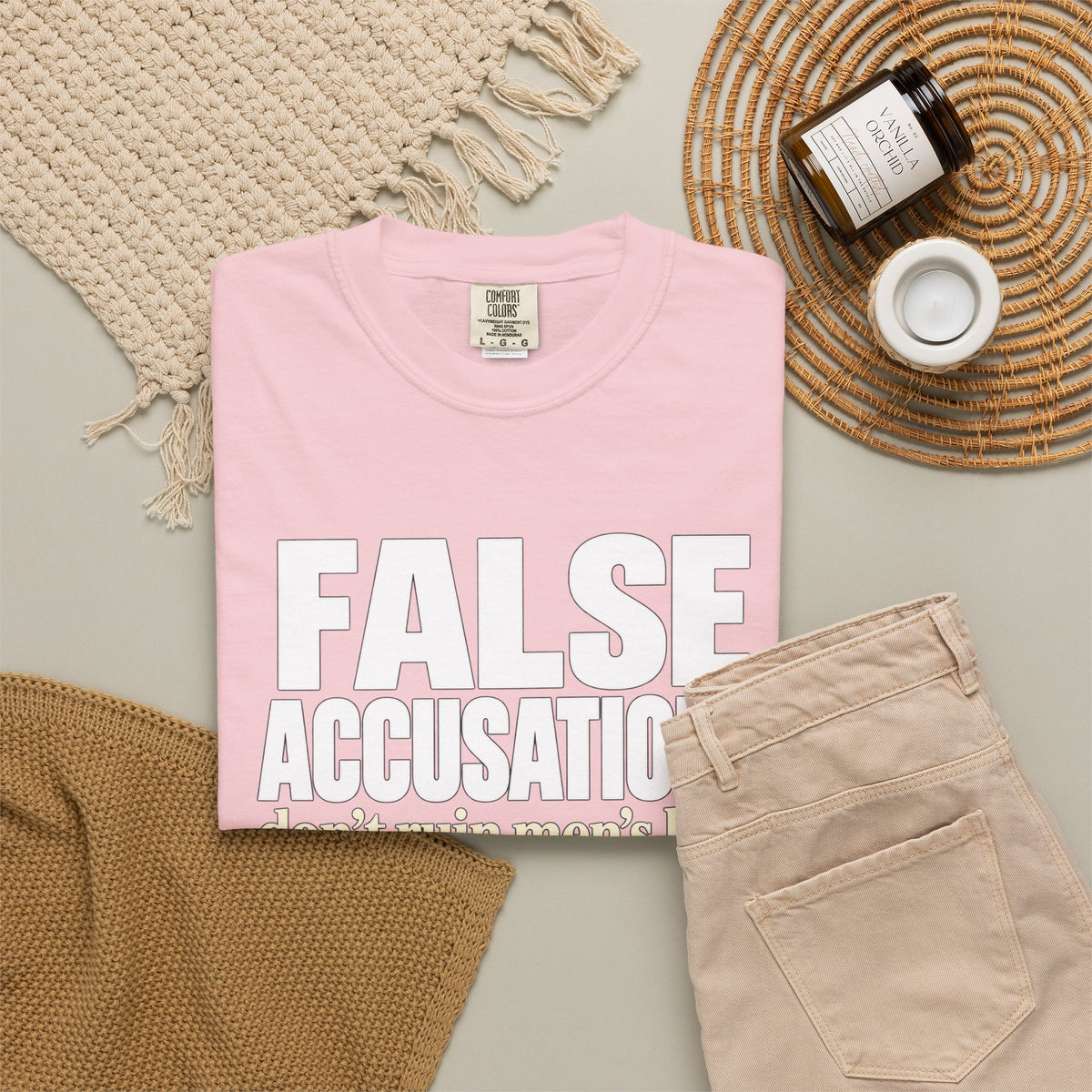 False Accusations / Real Accusations Statement Tee | Comfort Colors® 1717
