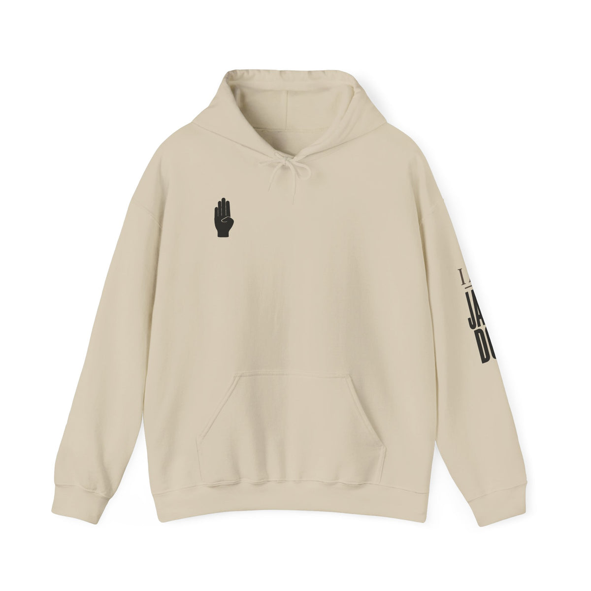 I AM JANE DOE Hoodie — Subtle Front-Only Design