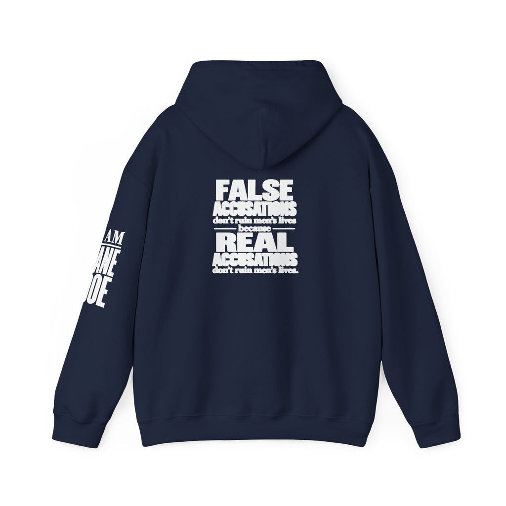 I AM JANE DOE / False Accusations Hoodie — Dark Colors