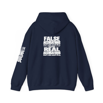 I AM JANE DOE / False Accusations Hoodie — Dark Colors