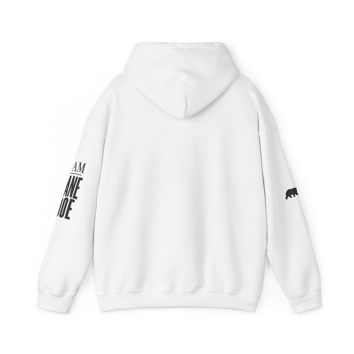 I AM JANE DOE Hoodie — Full Front + Back Statement