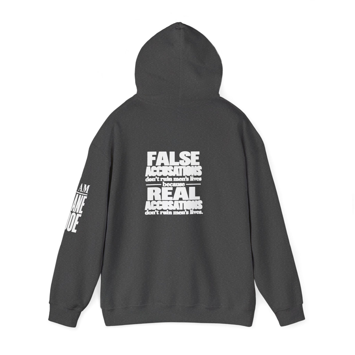 I AM JANE DOE / False Accusations Hoodie — Dark Colors