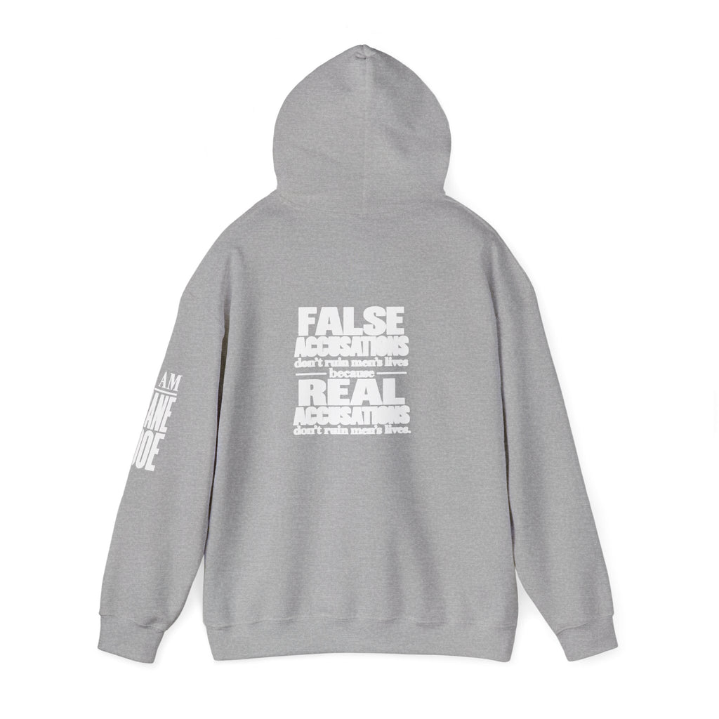 I AM JANE DOE / False Accusations Hoodie — Dark Colors
