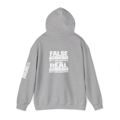 I AM JANE DOE / False Accusations Hoodie — Dark Colors