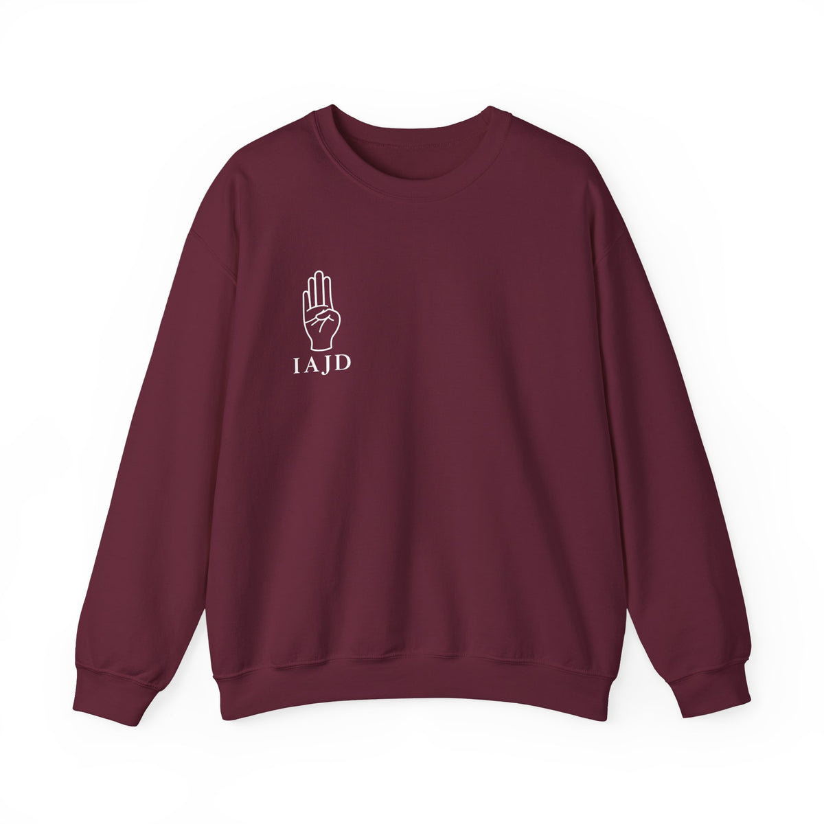 Crewneck Sweatshirt — "False Accusations Don’t Ruin People’s Lives. Real Accusations Don’t Ruin People’s Lives." Back Graphic