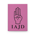 IAJD I AM JANE DOE Hardcover Journal— Lined Pink Notebook with Scout Hand Symbol & Bear Silhouette