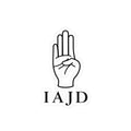 IAJD I AM JANE DOE & Hand Sign Kiss-Cut Sticker — Minimalist Monochrome Laptop Decal