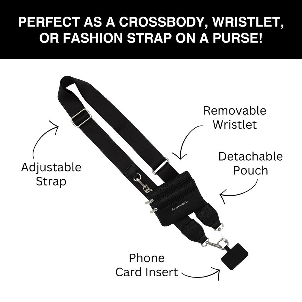 Hands-Free Phone Crossbody Strap + Zip Pouch