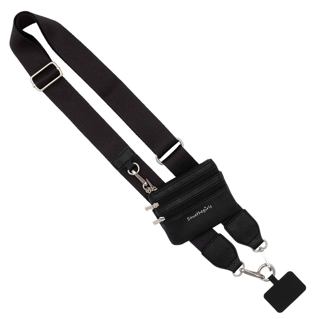 Hands-Free Phone Crossbody Strap + Zip Pouch