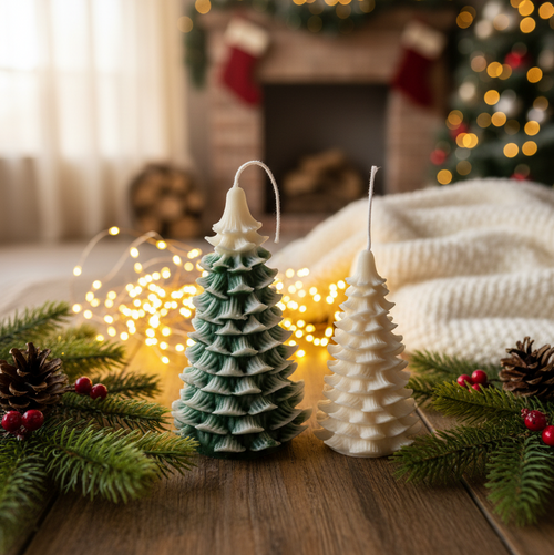 Sculptural Christmas Tree Soy Candle