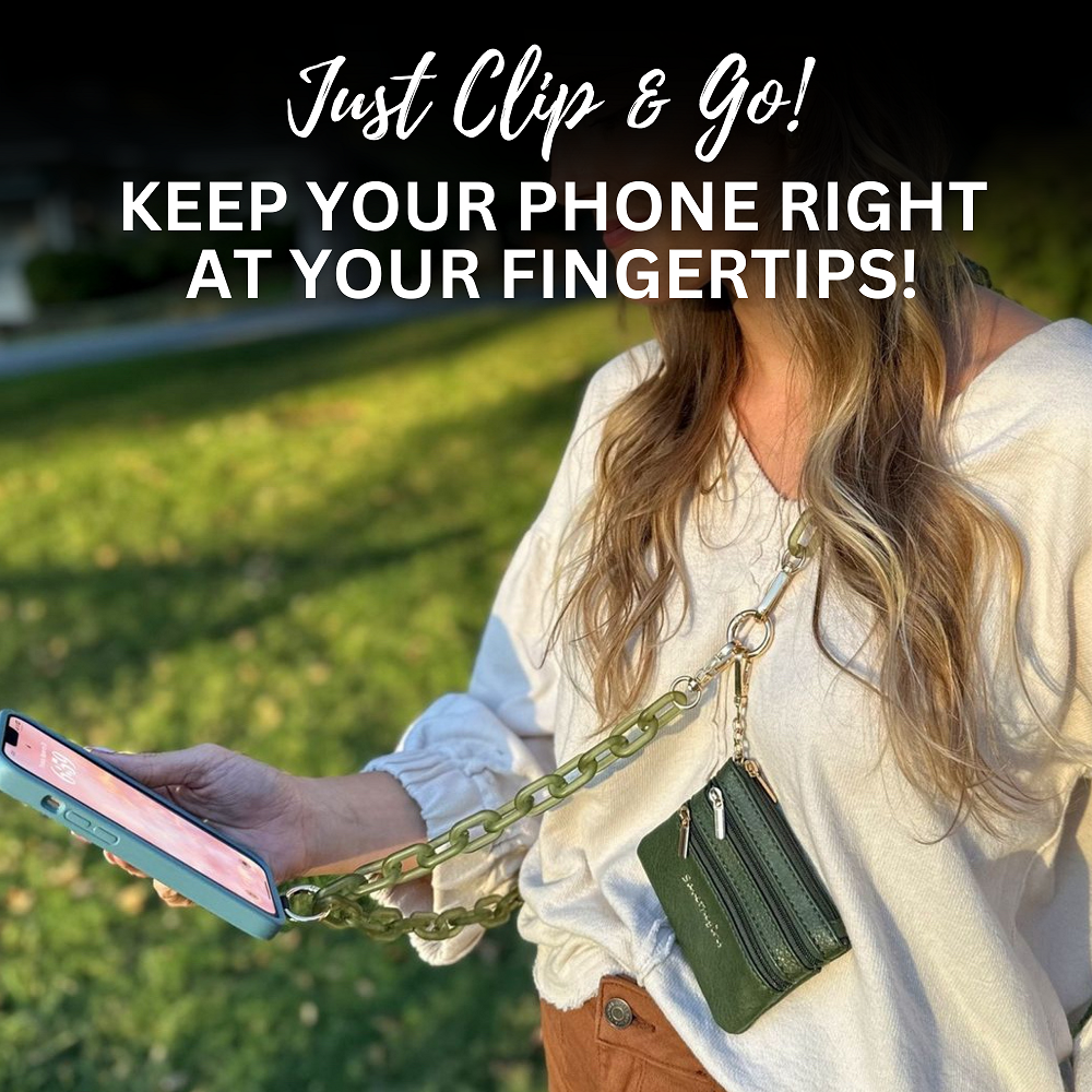 Hands-Free Phone Chain + Essentials Pouch