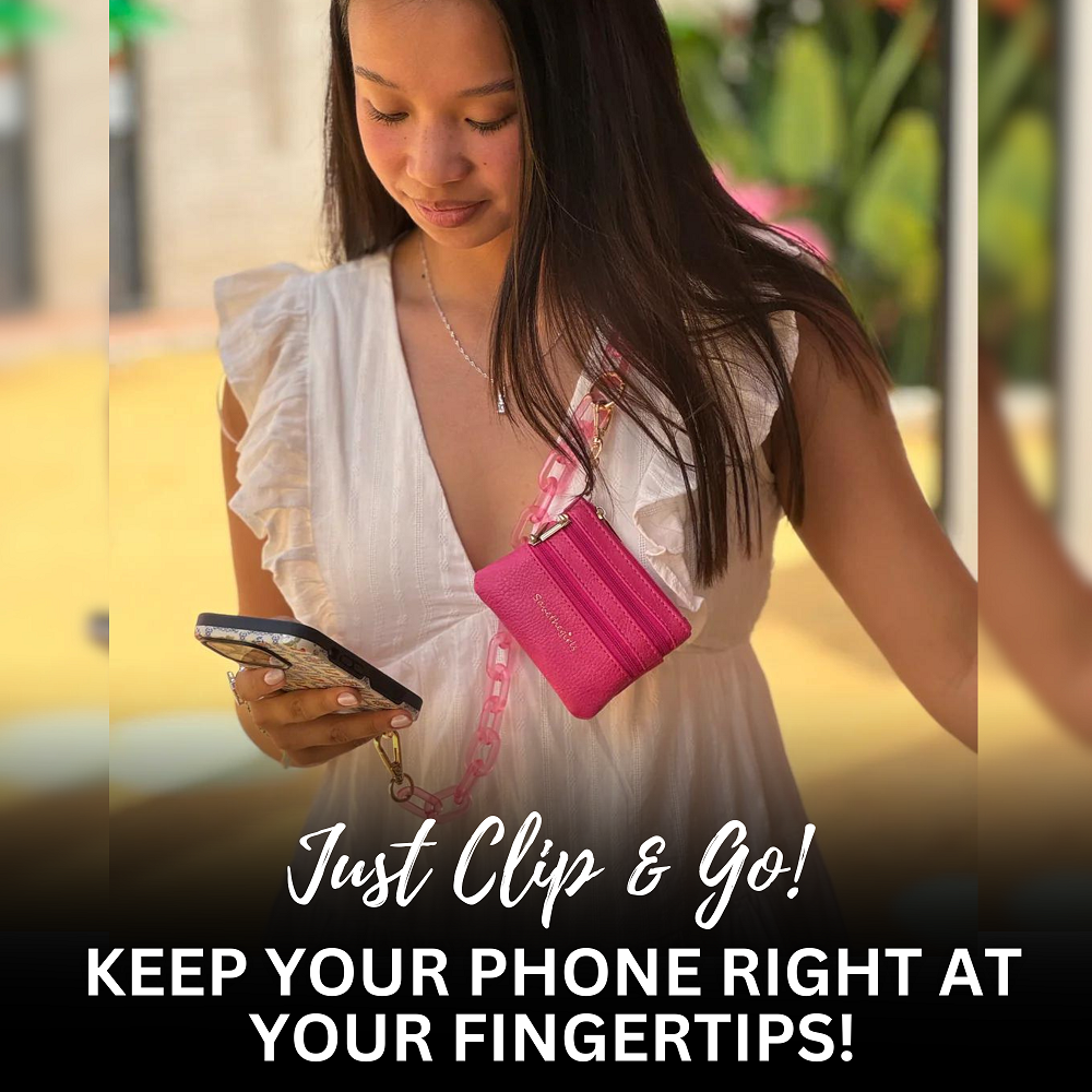 Hands-Free Phone Chain + Essentials Pouch