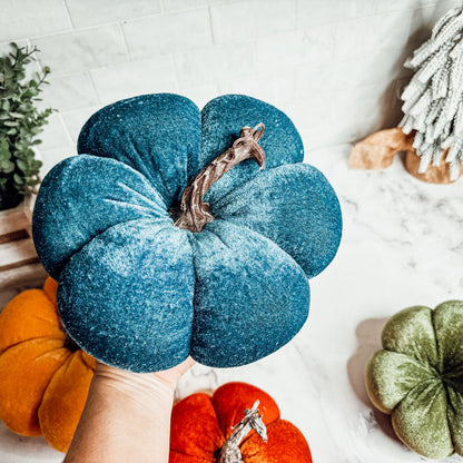 Velvet Jewel-Tone Pumpkins