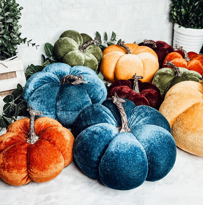 Velvet Jewel-Tone Pumpkins