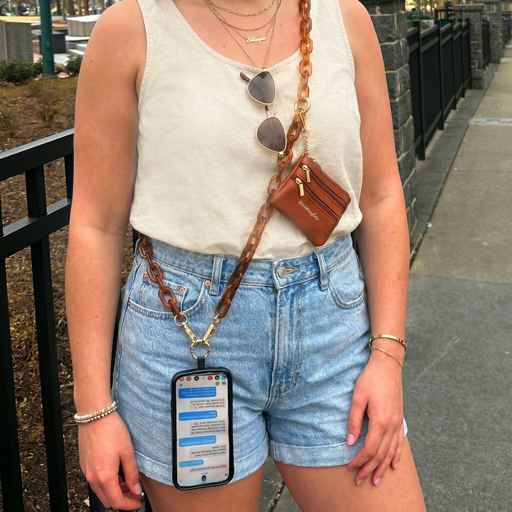 Hands-Free Phone Chain + Essentials Pouch