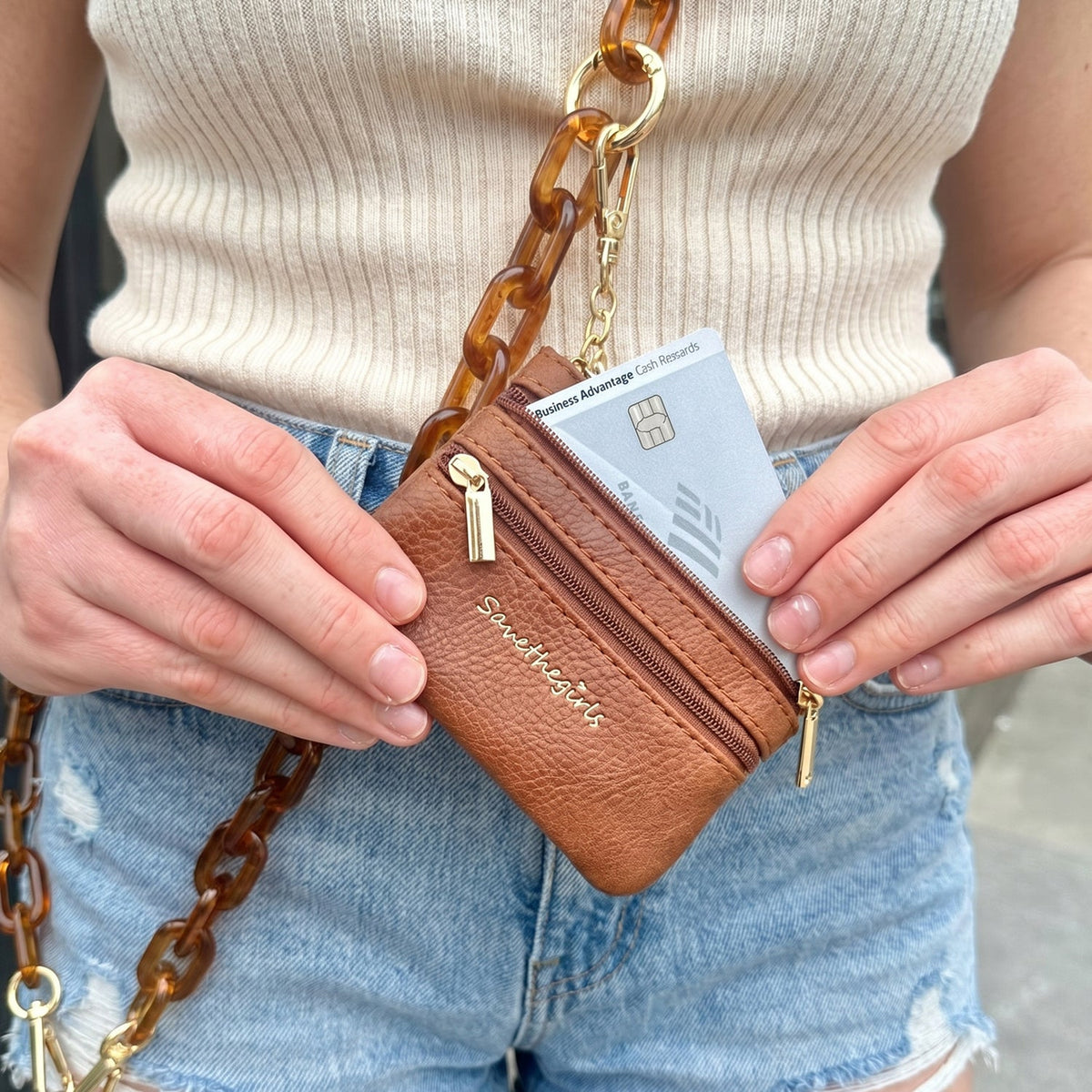 Hands-Free Phone Chain + Essentials Pouch
