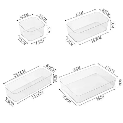 Clear Modular Drawer Organizer Bins