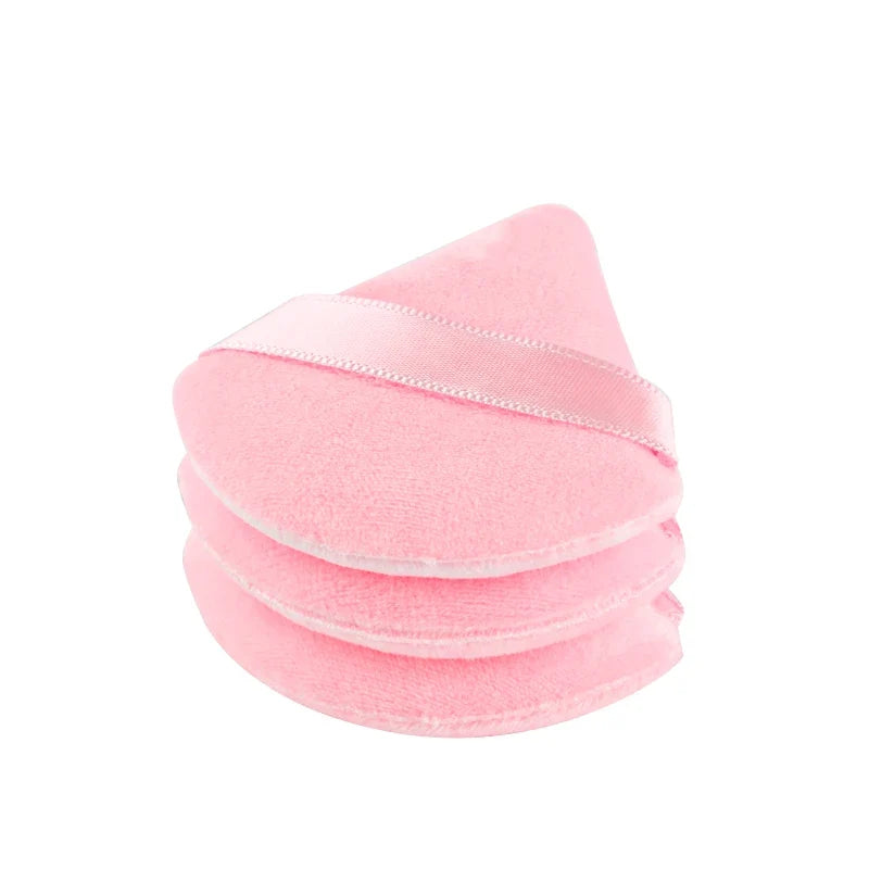 Triangle Velvet Makeup Puffs — Reusable Mini Powder Puff Set