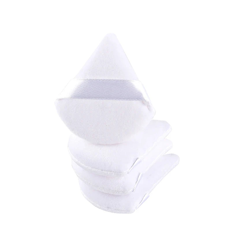 Triangle Velvet Makeup Puffs — Reusable Mini Powder Puff Set