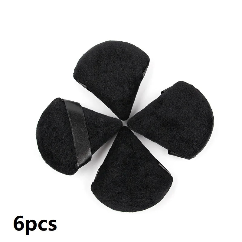 Triangle Velvet Makeup Puffs — Reusable Mini Powder Puff Set
