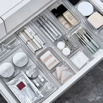 Clear Modular Drawer Organizer Bins