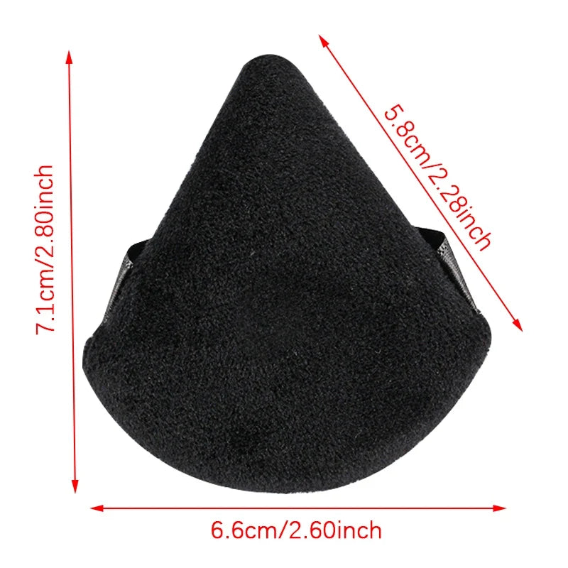 Triangle Velvet Makeup Puffs — Reusable Mini Powder Puff Set