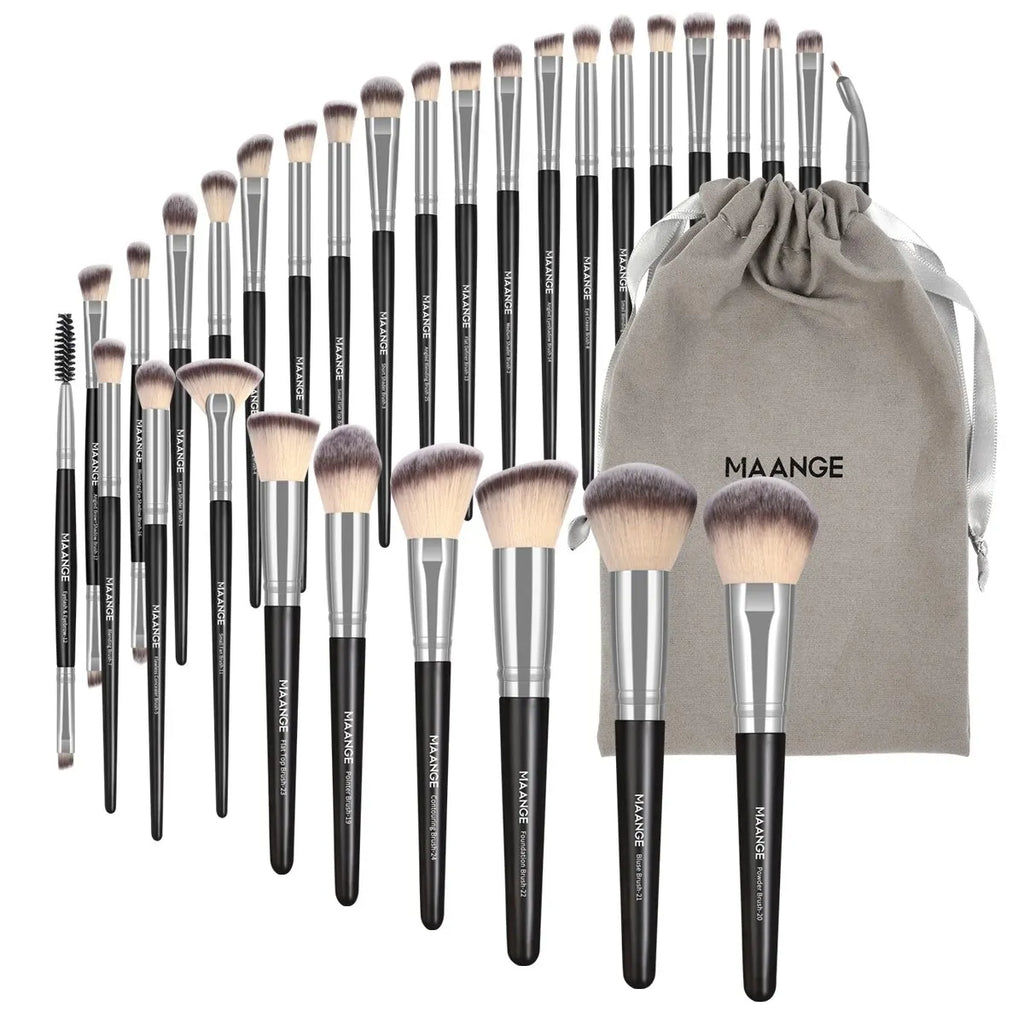 30-Piece Professional Makeup Brush Set with Bag